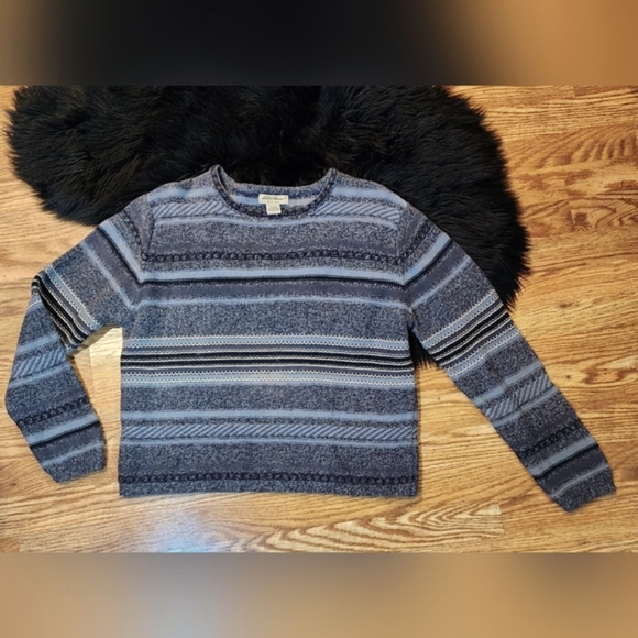Vintage Eddie Bauer Blue Striped Sweater Size L - Picture 11 of 11